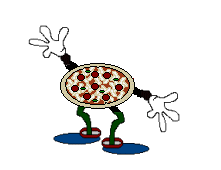 He sure is a fancy pizza